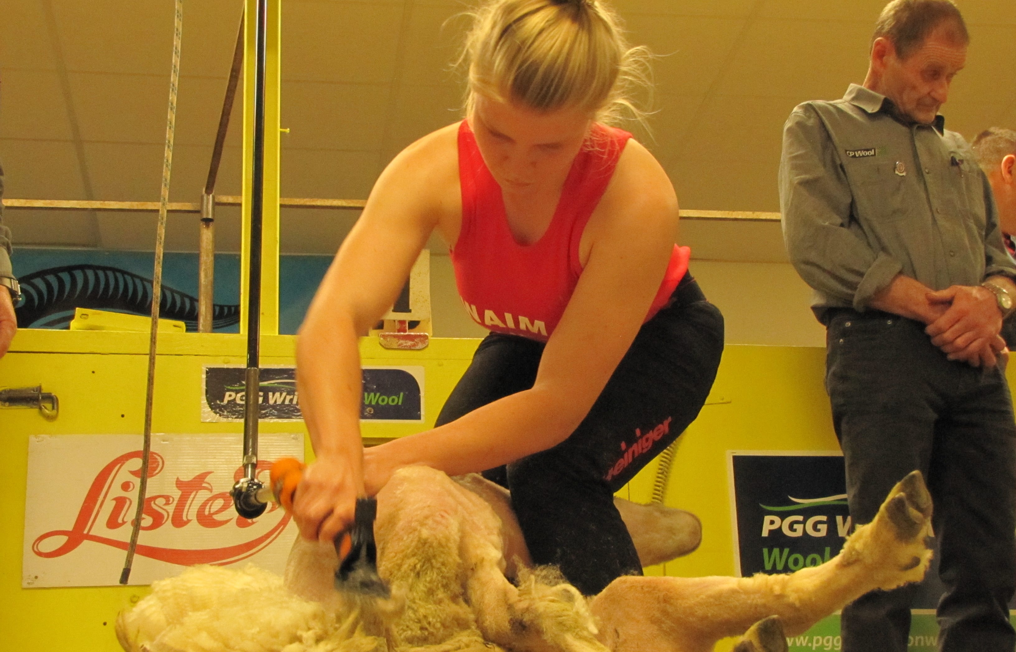 Alice Watson of Blenheim won the inaugural women's shearing event at the Marlborough A&P Show.