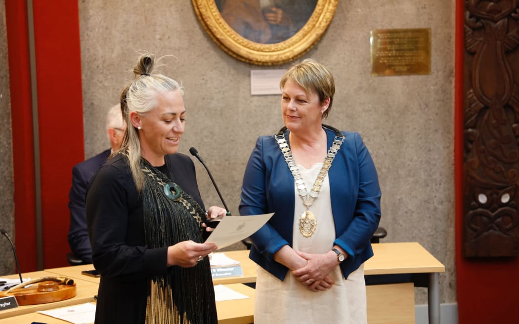 Allanah Burgess is sworn in as Marlborough’s first Māori ward councillor in October 2022.