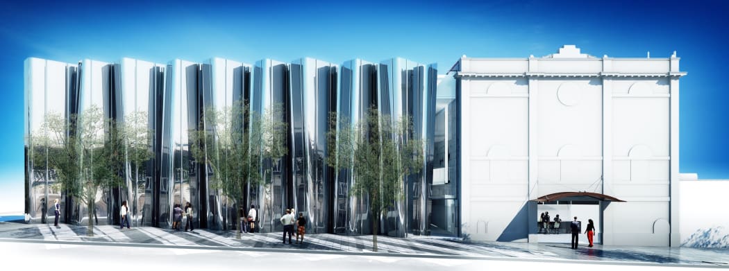 An artist's impression of the Len Lye Centre.