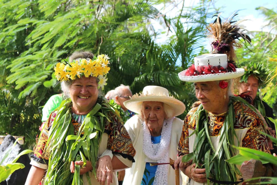 (L-R) The late Ada Rongomatane Ariki, the late Dame Margaret Karika Ariki, who passed away last year, and the current Tinomana Ariki Tokerau Munro.