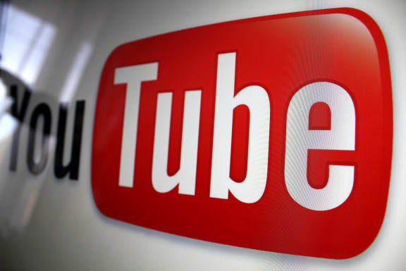 YouTube logo on screen