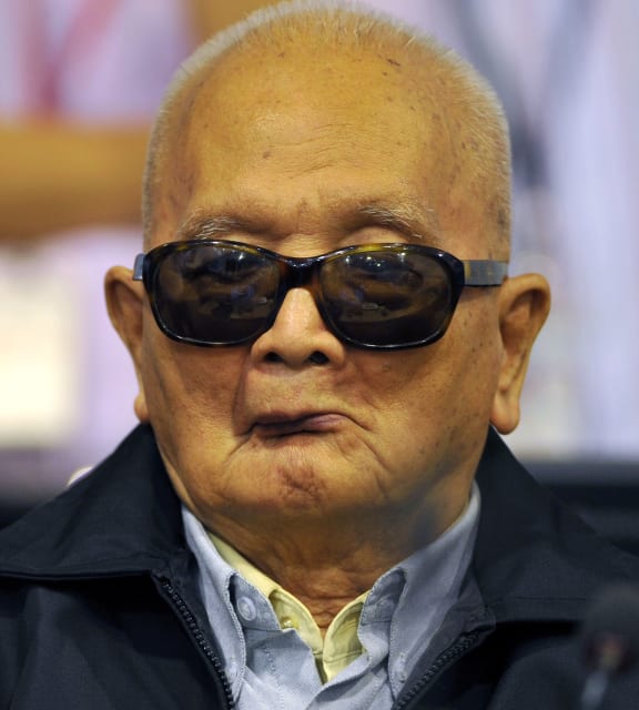 Nuon Chea, the  88-year-old former chief ideologue of the Khmer Rouge.