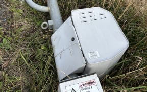 One of the speed cameras that was damaged in Counties Manukau.