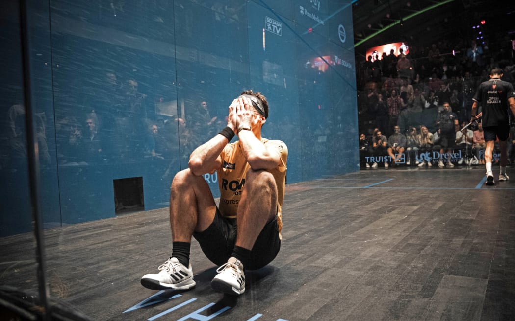 Paul Coll has held his composure in a gigantic five game battle to win the US Open of Squash.