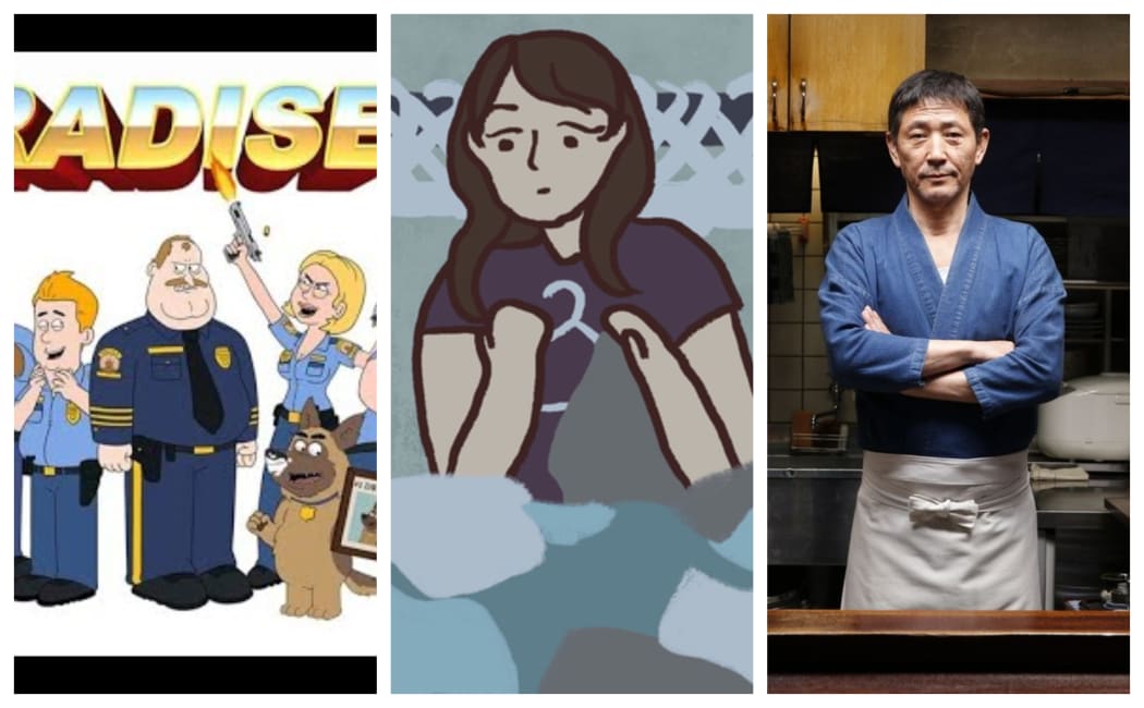 Paradise PD, documentary Minimum, and Netflix series, Midnight Diner