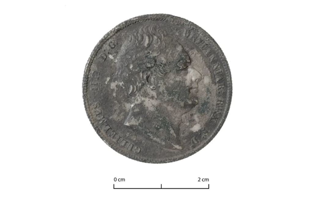 A silver British half-crown from the 1830s is the oldest item held by the Museum of Archaeology Ōtautahi.