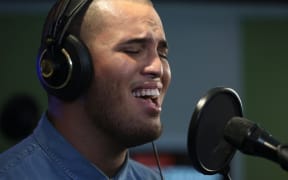 Stan Walker performing live at RNZ