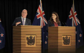 Prime Minister Christopher Luxon and Finance Minister Nicola Willis speaking about the OCR on Wednesday 27 November, 2024.