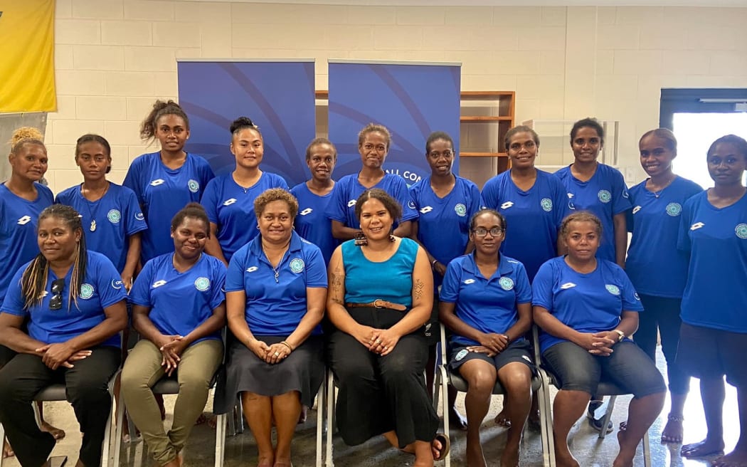 Group of women from the Solomon Islands taking part in the group leadership development workshop.