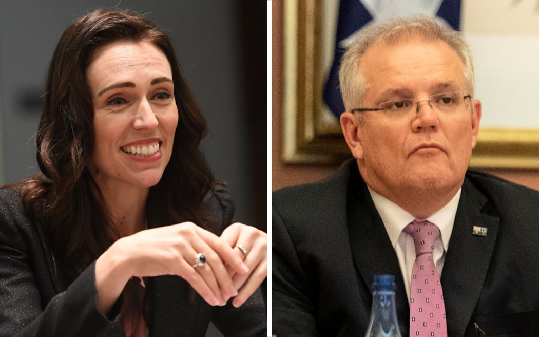Prime Minister Jacinda Ardern and Australian Prime Minister Scott Morrison.