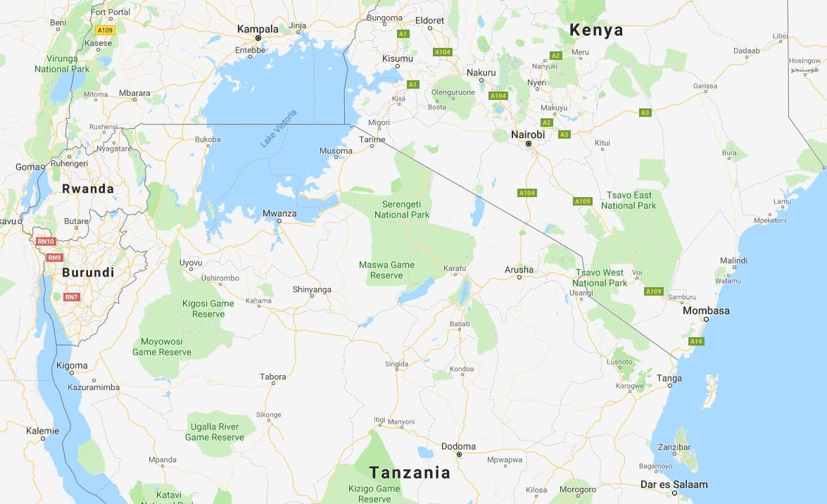 Lake Victoria is bordered by Uganda, Kenya, and Tanzania.
