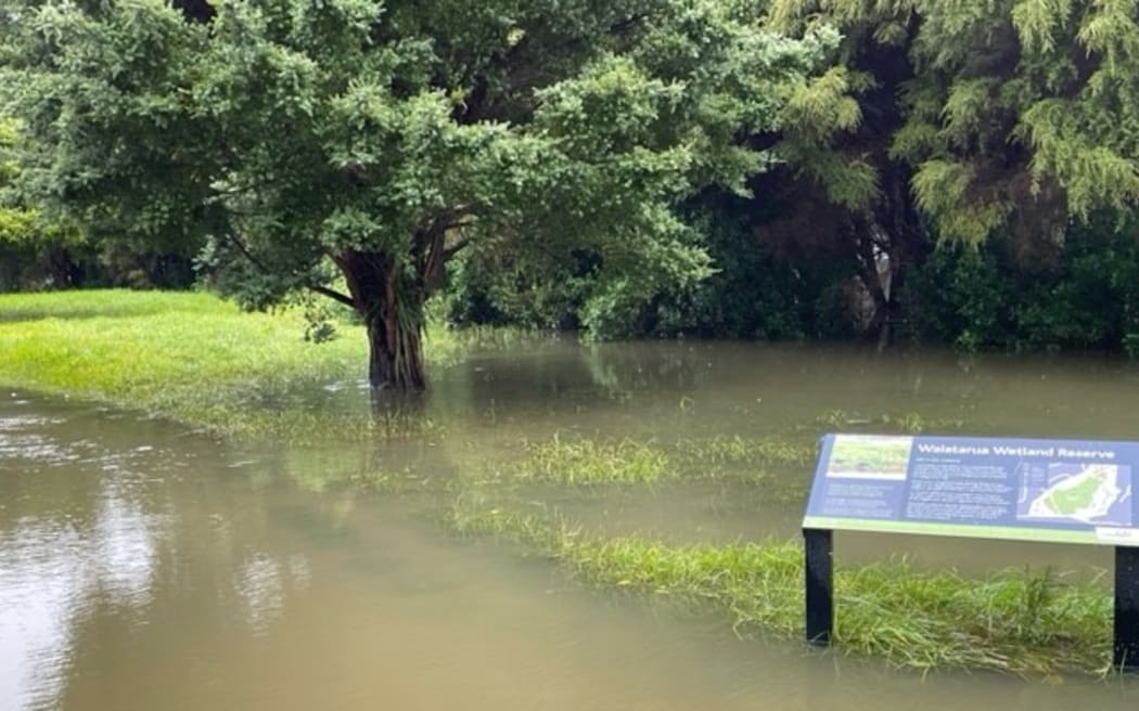 Auckland suburb of Ellerslie affected by downpours on 1 February.