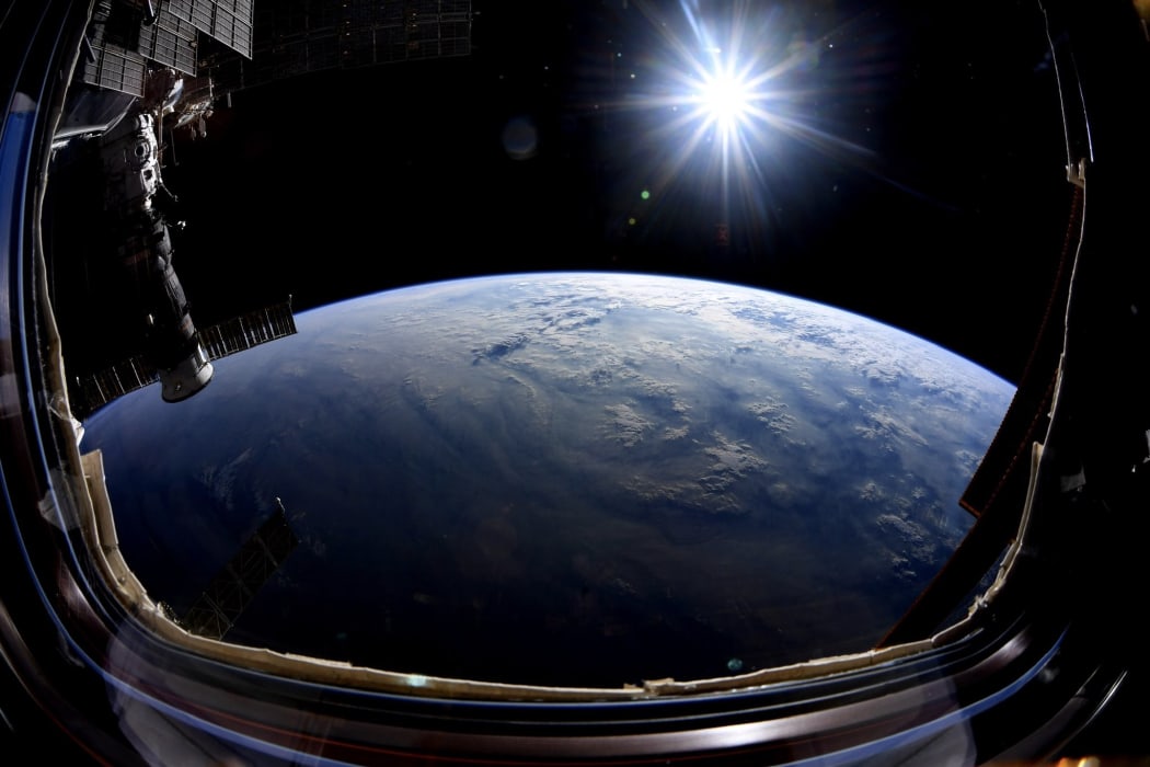 This NASA handout obtained October 2, 2019 shows a photo by astronaut Nick Hague as as he prepares to conclude his stay aboard the orbiting laboratory.