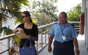 Director of Public Prosecution Mauga Precious Chang (LEFT) has been charged with traffic offences.