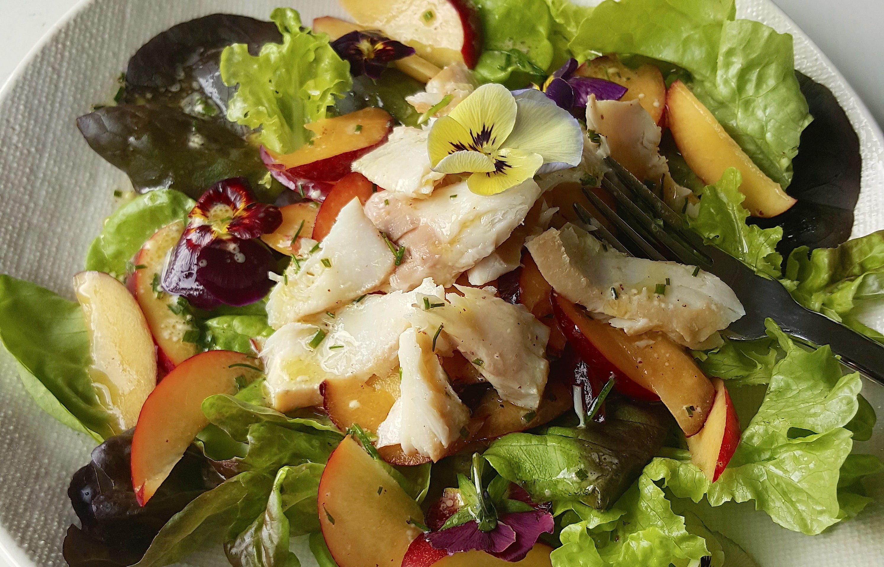 Nectarine and Smoked Fish Salad