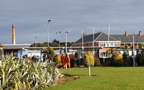 The three rescued crew members land at Southland Hospital.