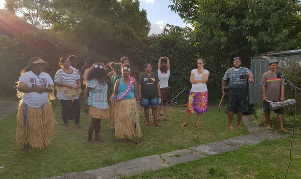 Members of the Solomons community practice for Pasifika.