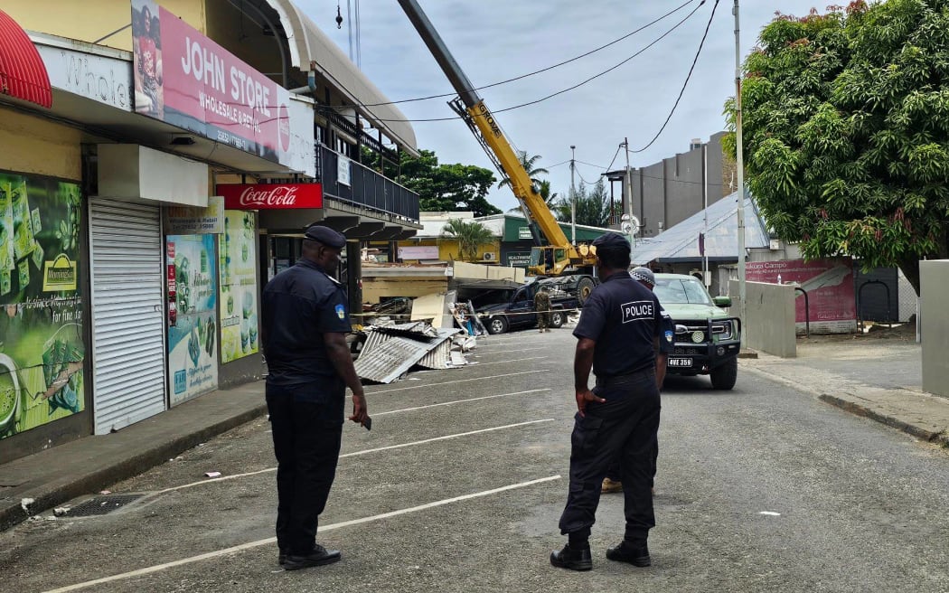 Vanuatu earthquake damage.