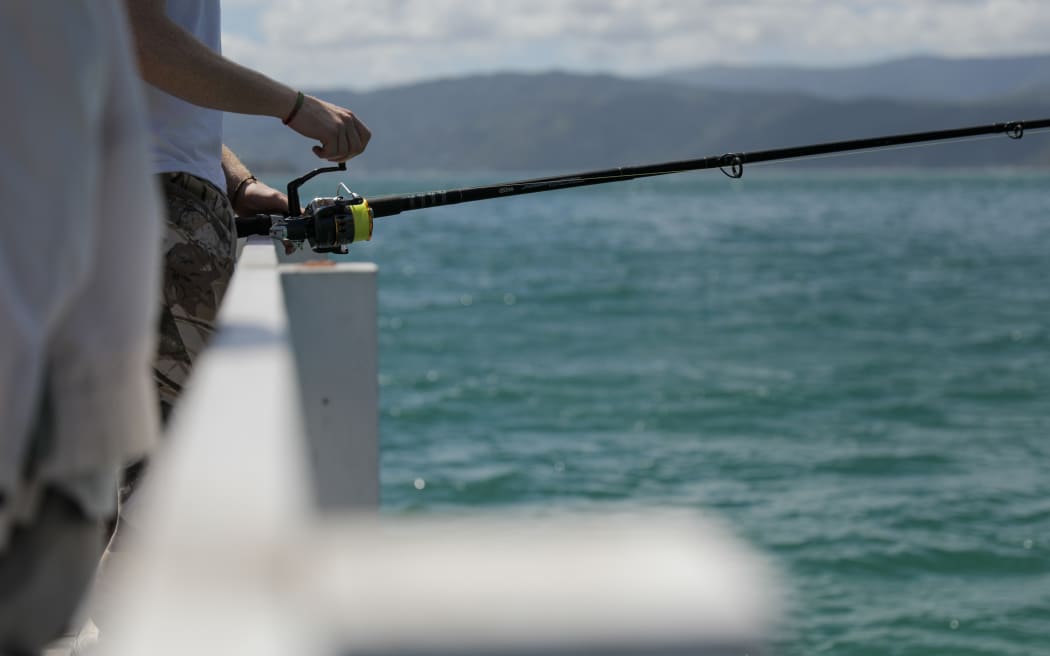 Fishing on the Wellington shore.