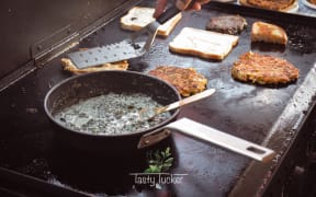 image of Tasty Tucker's creamed paua and fritters