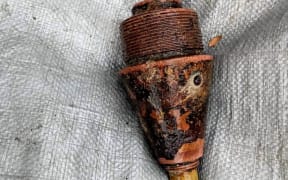 A fuze mechanism found in Wellington Harbour by Ghost Diving NZ.