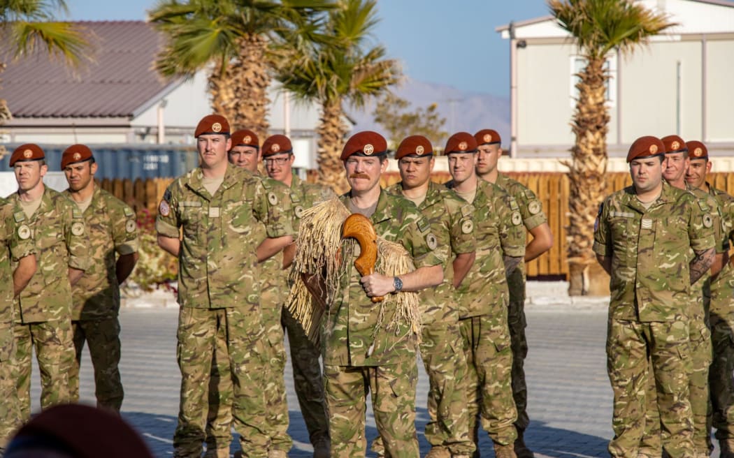 Lieutenant Colonel Kevin Williams during the handover of command, New Zealand contingent, MFO, February 2022.