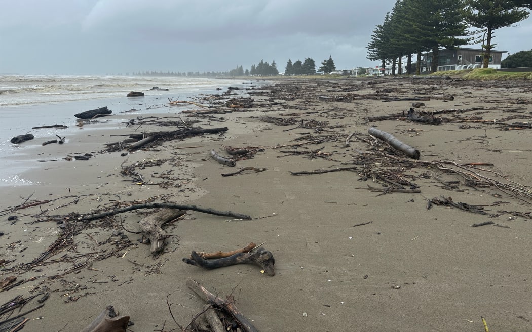 Slash on Waikanae Beach.