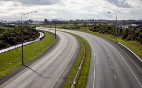 Christchurch motorway on the first day of level 4 lockdown from Delta Covid-19 case