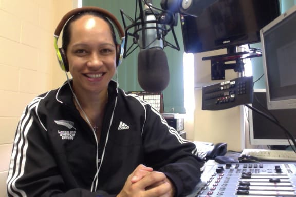 Takiri at the Moana Radio studio, Tauranga.