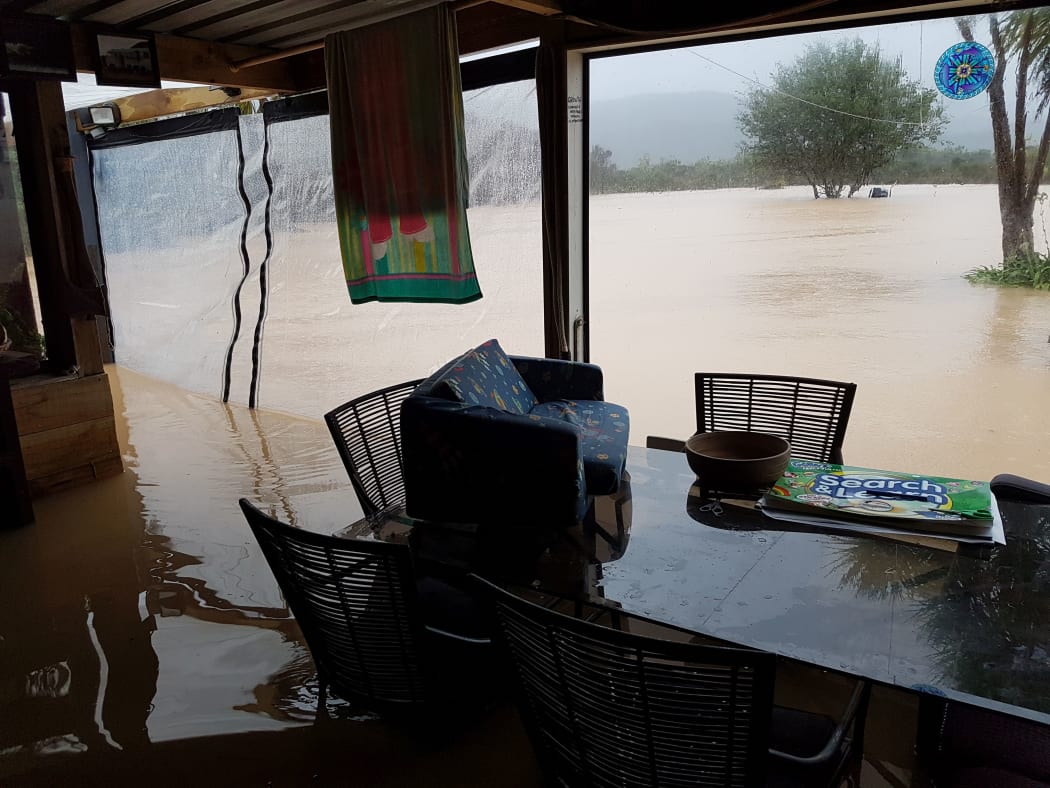"The outdoor kitchen got a bit damp too"