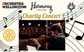 Publicity poster for Harmony for Hope charity concert 2025