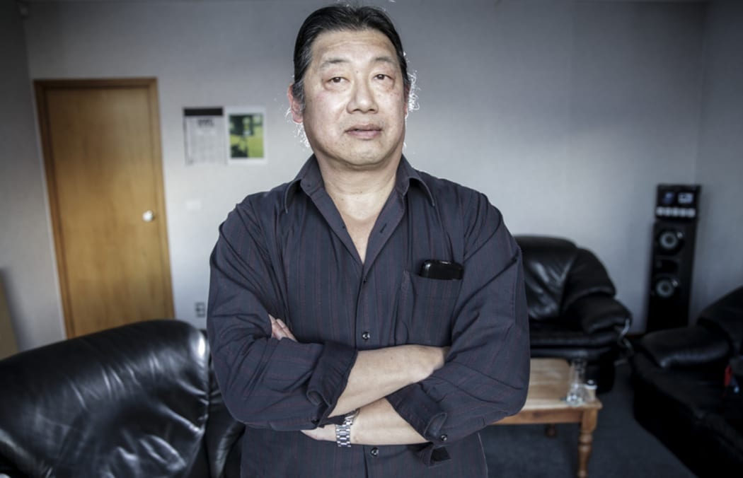12072016 Photo: Rebekah Parsons-King. Harry Tam has worked in for the Government in a number of roles, he's also a member of the Mongrel Mob. His reaction to Judith Collins standing down a Black Power member, Ngapari Nui.