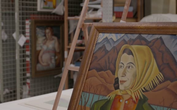 Rita Angus painting at Te Papa