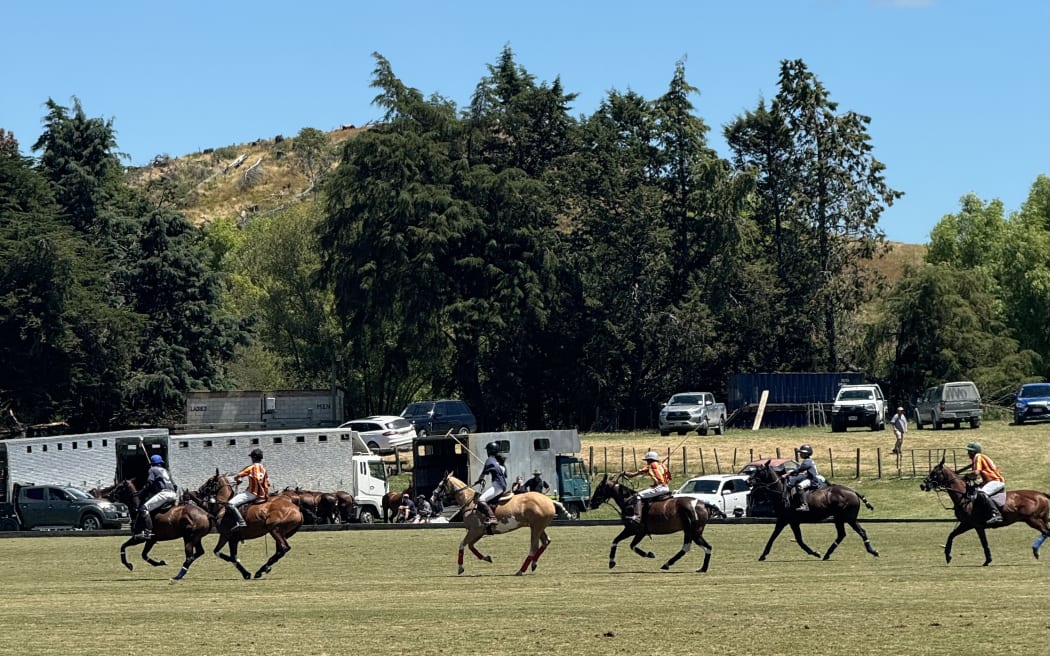 Playing polo at the Barrett-Dearden Memorial Cup, the club's major annual home-game tournament.