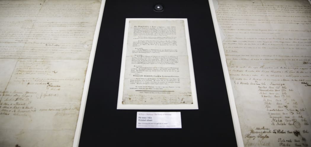 The Treaty of Waitangi. He Tohu, a new permanent exhibition of three iconic constitutional documents that shape Aotearoa New Zealand. Treaty of Waitangi, Declaration of Independence and Women's Suffrage Petition.