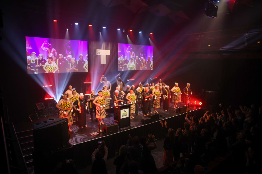 Patea Māori Club perform at the 2021 Taite Awards