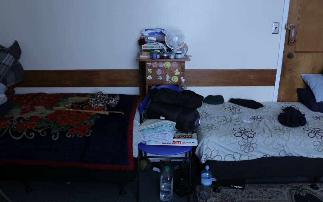 Raymond Teinaki's room is the largest family room in the lodge and it is slightly cheaper than the usual rate of $270/week, at $250, because it is an older room.