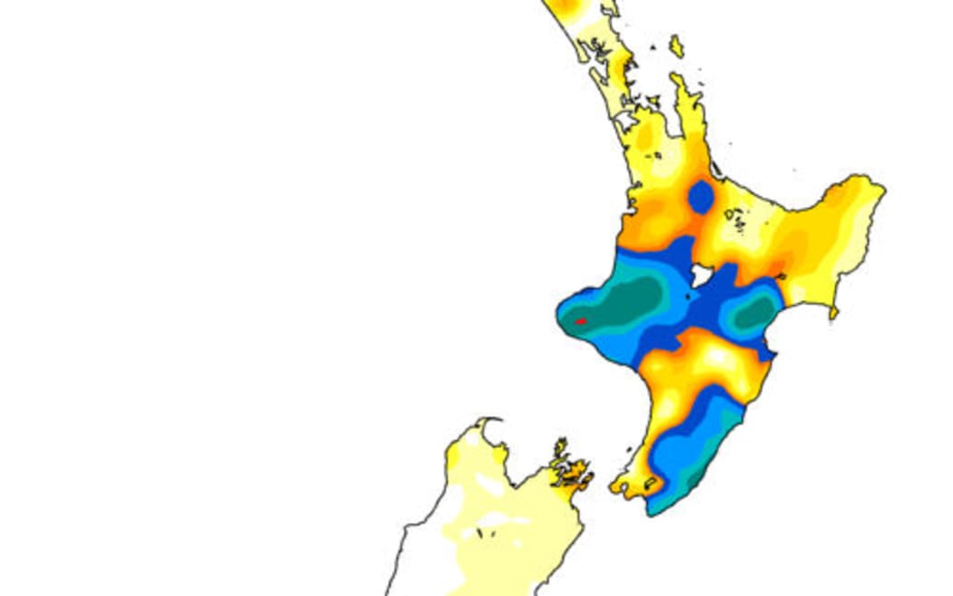 Cumulative rainfall by 9am Thursday.
