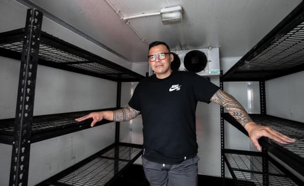 Dave Letele, owner of Buttabean Motivation Foodbank in Wiri