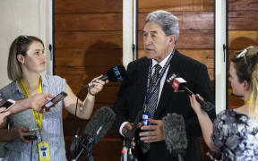 Deputy Prime Minister Winston Peters speaks to NZ media on arrival in Nauru for the Pacific Islands Forum.