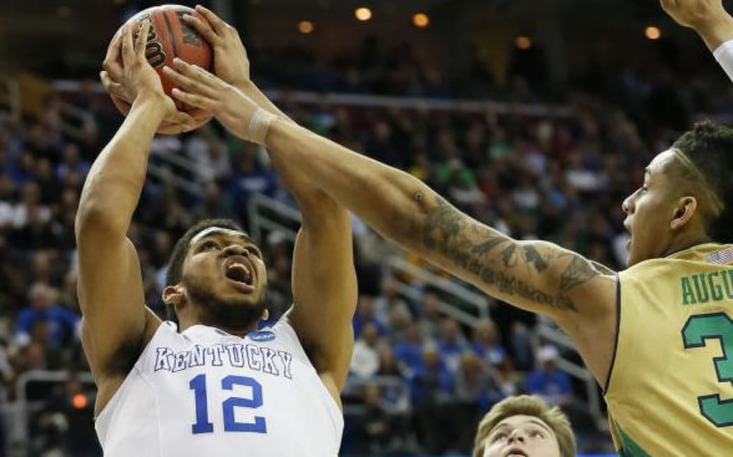 The NBA's number one draft pick Karl-Anthony Towns of University of Kentucky.