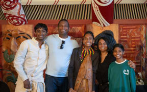 Jordyn Joy Pillay (middle) from Ormiston Senior College in Auckland has been named
the National Champion of the Race Unity Speech Awards for 2025.
