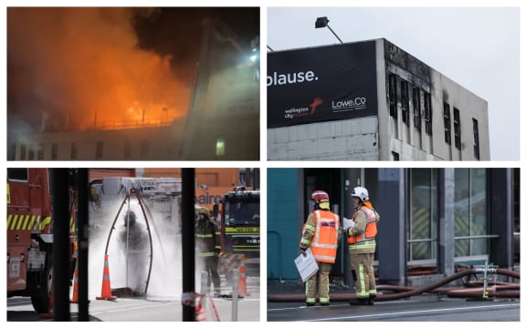 Wellington hostel fire montage