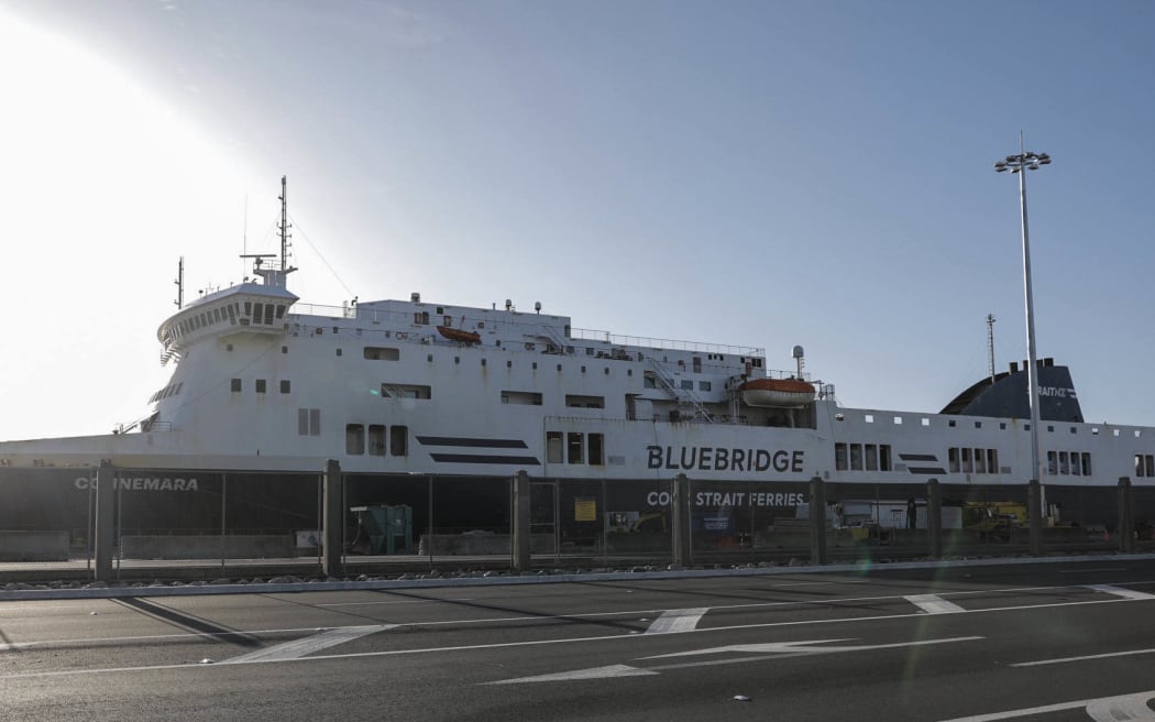 Bluebridge ferry Connemara in Wellington after losing power.