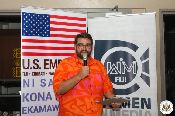 Assistant Secretary of State in the Buerau of Global Public Affairs, Bill Russo in Suva, Fiji.