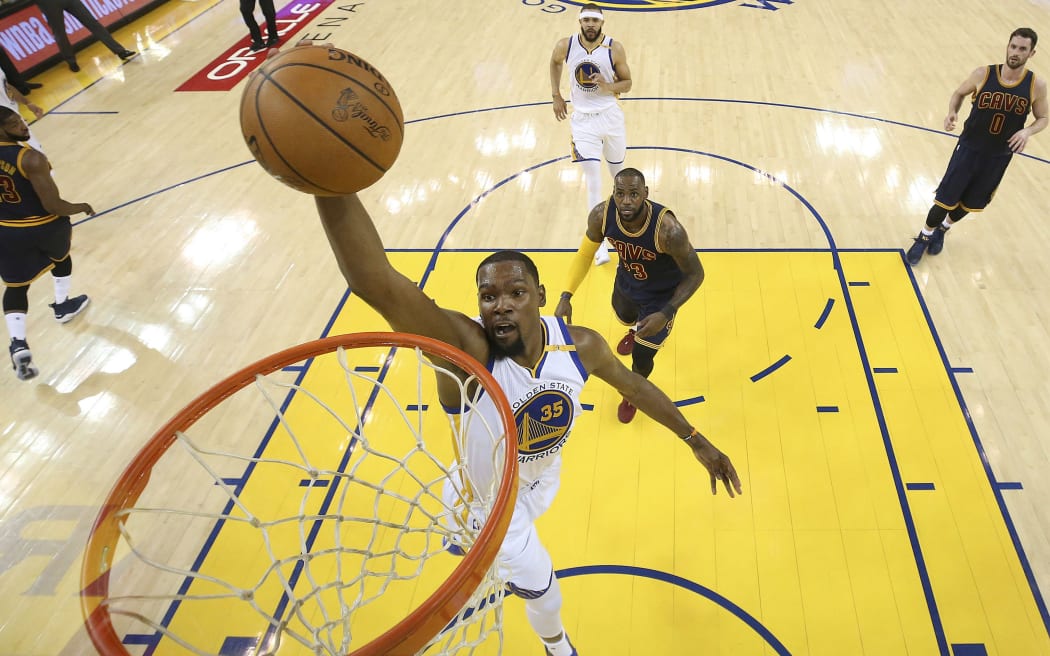 Golden State Warrior's Kevin Durant in action