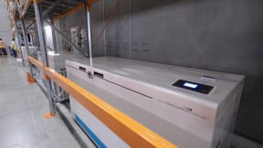 Ultra-low temperature freezers which will be used to store Pfizer-BioNTech Covid-19 vaccine vials.