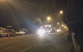 Roadworks in the middle of the night