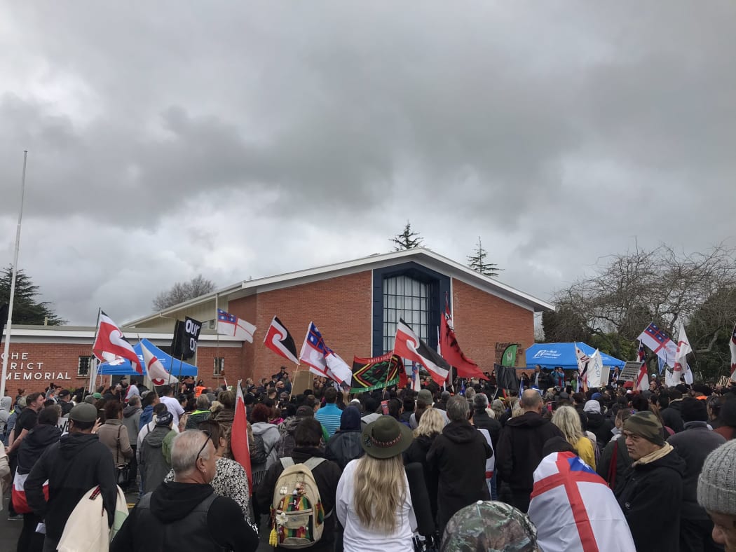 A hikoi of about 1500 in Te Tai Tokerau march against the Significant Natural Area plan.