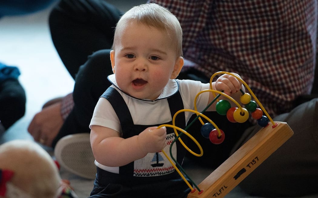 Prince George in April 2014 during the royal visit to New Zealand.